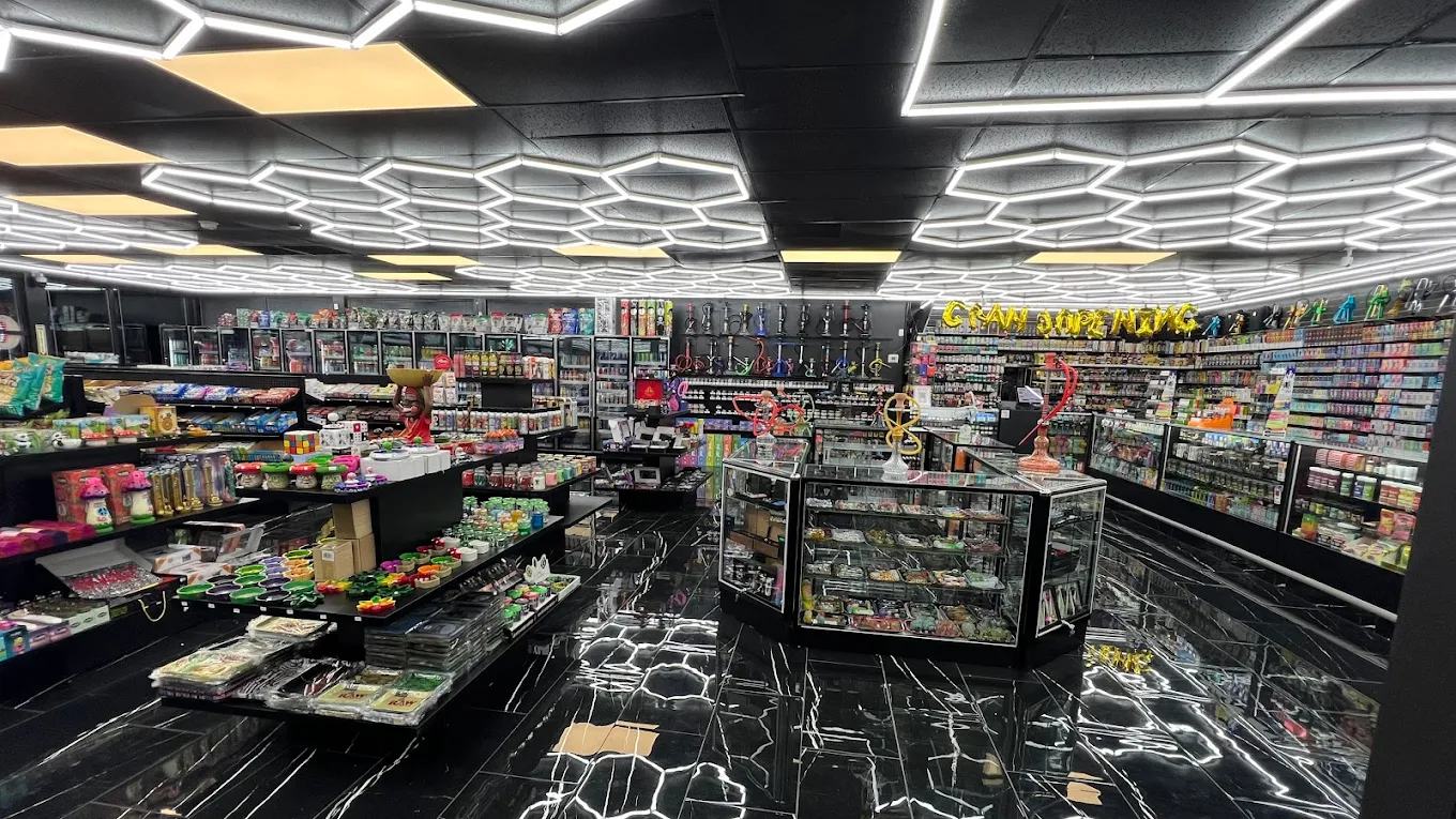 Inside Q Smoke Shop and Convenience in Hampton Virginia
